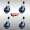 Service Caster 5 Inch 316SS Solid Poly Swivel 1-7/8 Inch Expanding Stem Caster Set Brake SCC SCC-SS316EX20S514-SPUS-TLB-178-4 - alternate 5